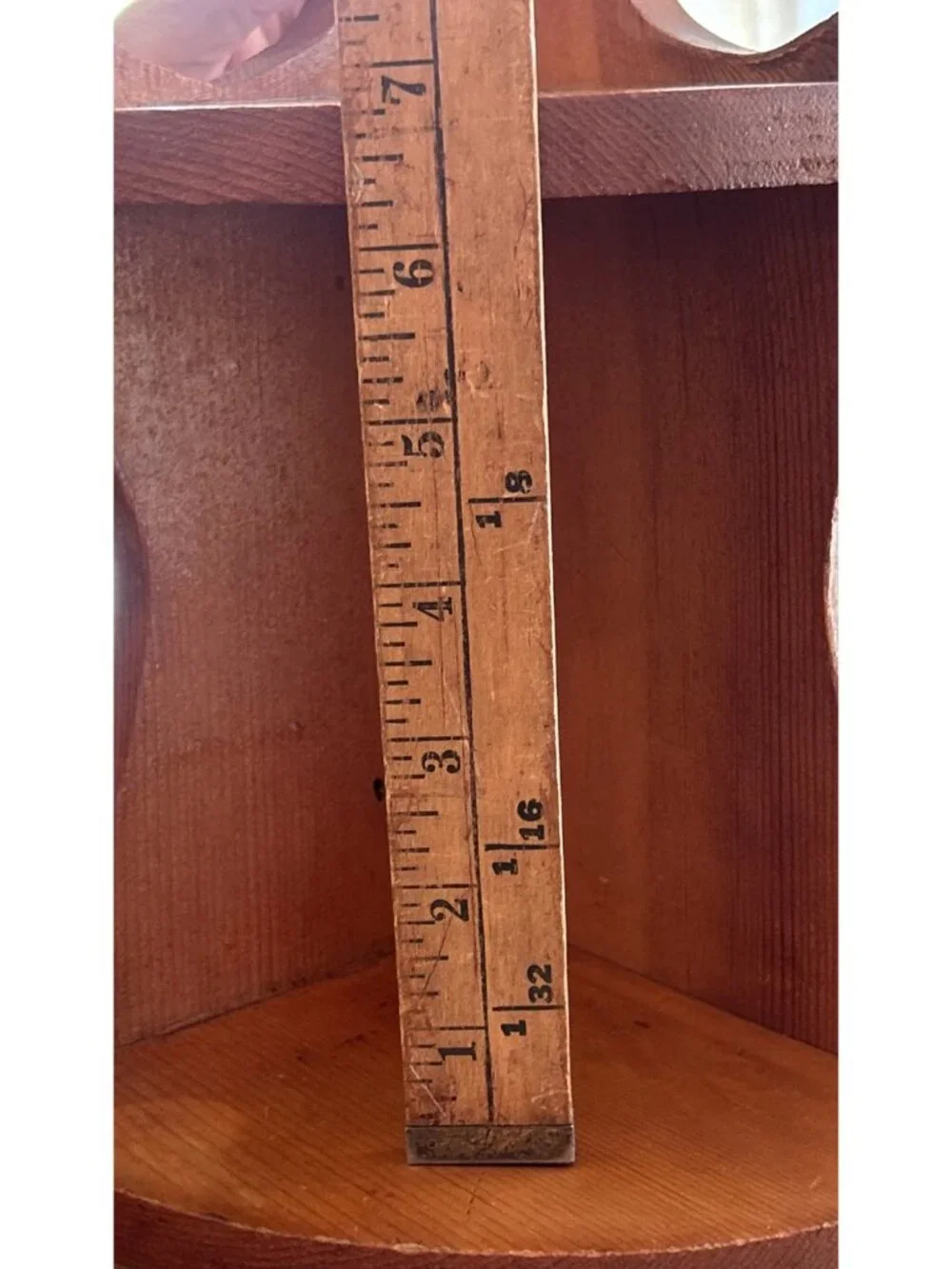 VTG Handmade Wooden Corner 3 Shelf Display Antique Colonial Style Cottage